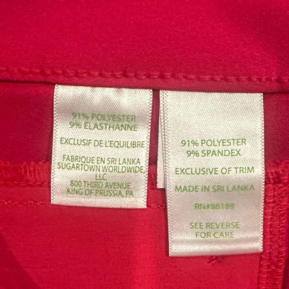 Lilly Pulitzer Women's Size 12 Vibrant Pink Luxletic Trousers - Picture 5 of 9